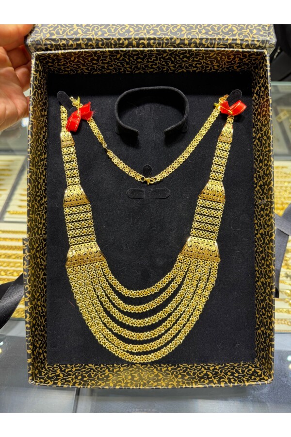 Akıtma kolye 6 sıra 01