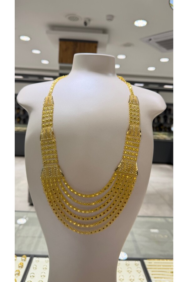 Akıtma kolye 6 sıralı