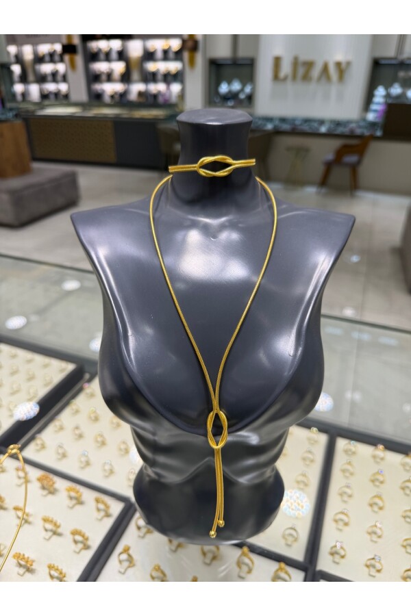 İnce set kolye ve bileklik 001